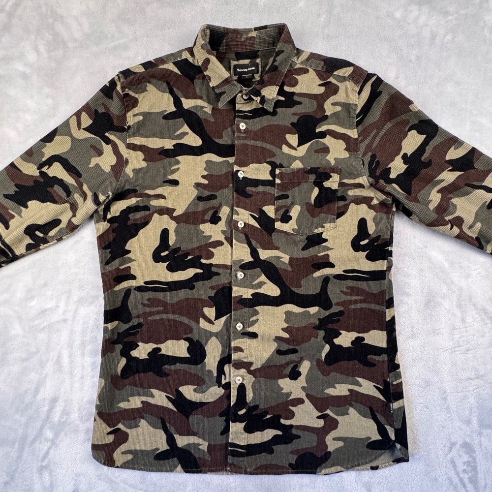 Barney Cools Heritage Long Sleeve Shirt Camo Corduroy Men's 309-CR3 Size Large - Picture 11 of 16
